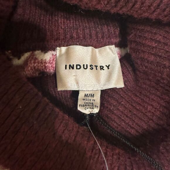 NWT Women’s INDUSTRY Turtleneck Knit Sweater | Medium | Burgundy Blend - Picture 6 of 6